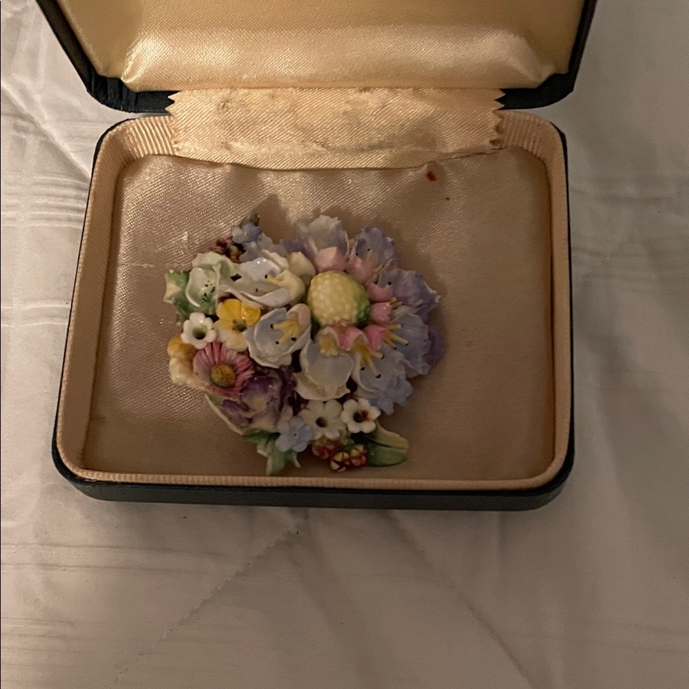 Royal Crown Derby Pastel Floral Brooch